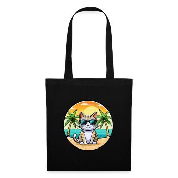 Amerikanische Kurzhaarkatze Rasse Cartoon Sonnenbrille - Stoffbeutel - Schwarz - Vorne