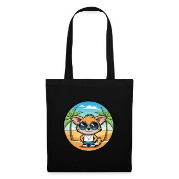 Pixie Bob Cat Breed Cartoon Sunglasses Beach - Tote Bag - black - Front
