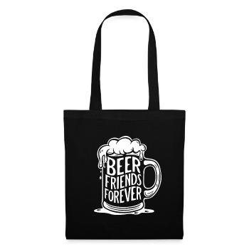Beer Mug Saying Beer Friends Forever - Tote Bag - black - Front