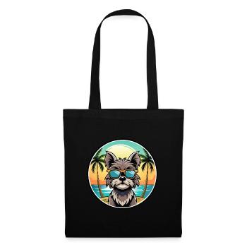 Affenpinscher Dog Breed Cartoon Sunglasses Beach - Tote Bag - black - Front