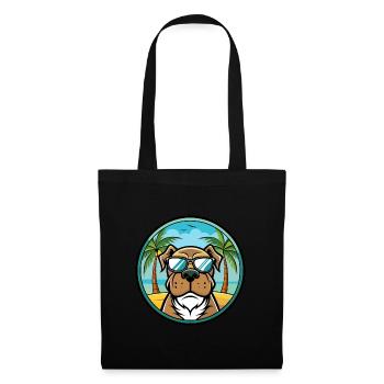 Alpine Mastiff Dog Breed Cartoon Sunglasses Beach - Tote Bag - black - Front