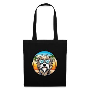 Bergamasco Shepherd Dog Breed Cartoon Sunglasses - Tote Bag - black - Front