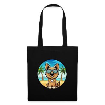 Bohemian Shepherd Dog Breed Cartoon Sunglass Beach - Tote Bag - black - Front