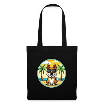 Ariegeois Chien Race Dessin Animé Lunettes de Soleil Plage - Sac en tissu - noir - Devant