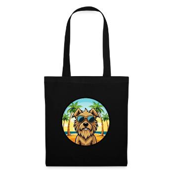 Briard Dog Breed Cartoon Sunglasses Beach - Tote Bag - black - Front