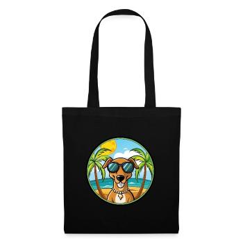 Cretan Hound Dog Breed Cartoon Sunglasses Beach - Tote Bag - black - Front