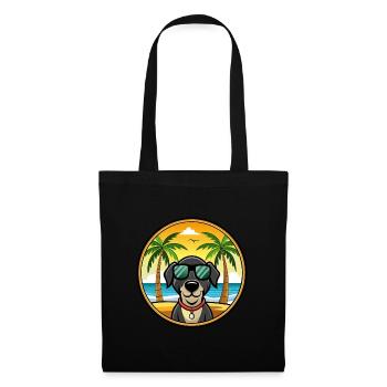 Lunettes de soleil de race de chien de chien de la Forêt-Noire - Sac en tissu - noir - Devant