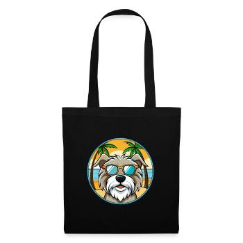 Lowchen Dog Breed Cartoon Sunglasses Beach - Tote Bag - black - Front