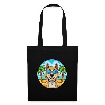 Kuchi Afghan Shepard Dog Breed Cartoon Sunglasses - Tote Bag - black - Front
