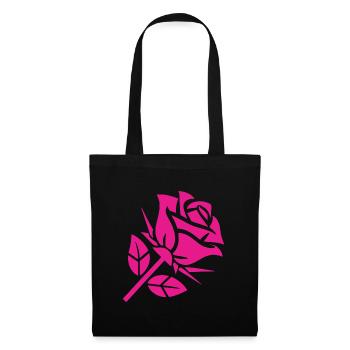 Abstract Rose Minimalist Roses Flowers - Tote Bag - black - Front