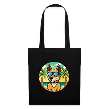 Bétail portugais Chien Race Dessin Animé Lunettes De Soleil Plage - Sac en tissu - noir - Devant