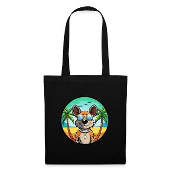 Ratonero Murciano Chien Race Dessin Animé Lunettes de soleil Plage - Sac en tissu - noir - Devant