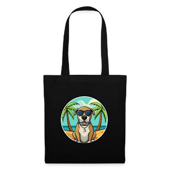 Spanish Mastiff Dog Breed Cartoon Sunglasses Beach - Tote Bag - black - Front