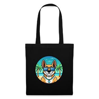 Australian Cattle Dog Breed Cartoon Sunglass Beach - Tote Bag - black - Front