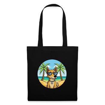 Cretan Hound Dog Breed Cartoon Sunglasses Beach - Tote Bag - black - Front