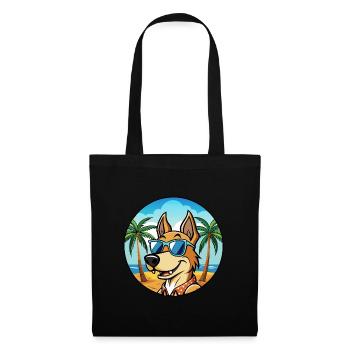 Cimarron Uruguayo Dog Breed Cartoon Sunglass Beach - Tote Bag - black - Front