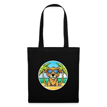 Fauve De Bretagne Hunderasse Cartoon Sonnenbrille Strand - Stoffbeutel - Schwarz - Vorne