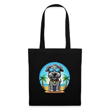 Kerry Blue Terrier Hunderasse Cartoon Sonnenbrille - Stoffbeutel - Schwarz - Vorne