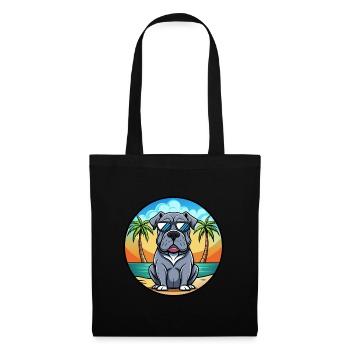 Neapolitanische Dogge Hunderasse Cartoon Sonnenbrille - Stoffbeutel - Schwarz - Vorne