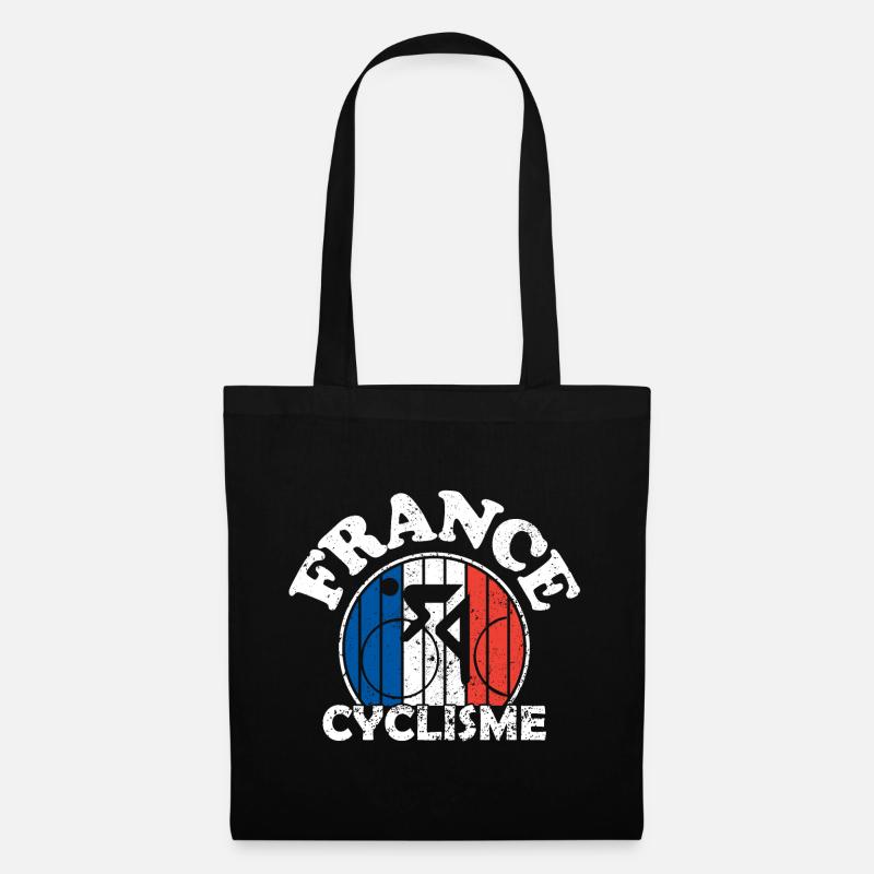 Radfahren - Radfahren - Radfahren - Frankreich cyclisme - Stoffbeutel - Schwarz
