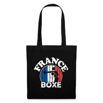 Boxe - France boxe - France - Equipe de boxe. - Sac en tissu - noir - Devant