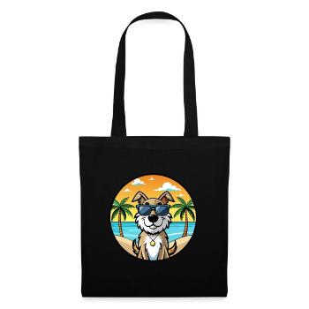 Slovensky Cuvac Chien Race Dessin Animé Lunettes de Soleil Plage - Sac en tissu - noir - Devant