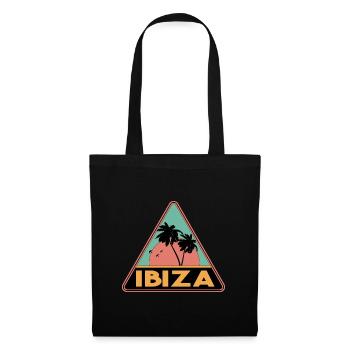 Dreieck Palmen Ibiza - Stoffbeutel - Schwarz - Vorne