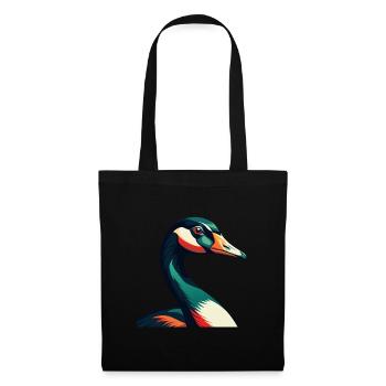 Oie Dessin Animé Personnage Animal Coloré Animal De Compagnie - Sac en tissu - noir - Devant