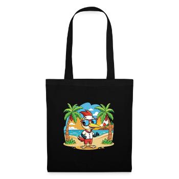 Woodpecker Lustige Cartoon Sommer Strand Sonnenbrille - Stoffbeutel - Schwarz - Vorne