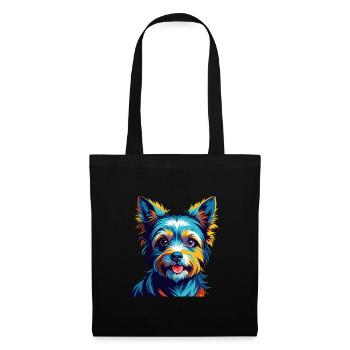 Biewer Terrier Dog Breed Colorful Cartoon Kawaii - Tote Bag - black - Front