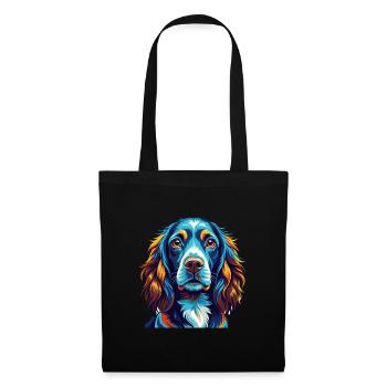 Field Spaniel Hunderasse Bunt Karikatur Kawaii - Stoffbeutel - Schwarz - Vorne