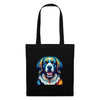 Great Pyrenees Dog Breed Colorful Cartoon Kawaii - Tote Bag - black - Front