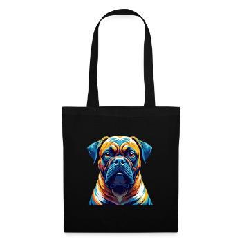 Bullmastiff Chien Race Coloré Dessin animé Kawaii - Sac en tissu - noir - Devant
