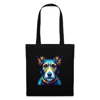 Foxterrier Glatte Hunderasse Karikatur Kawaii - Stoffbeutel - Schwarz - Vorne