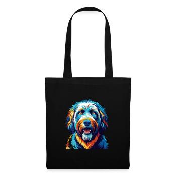 Komondor Chien Race Coloré Dessin Animé Kawaii - Sac en tissu - noir - Devant