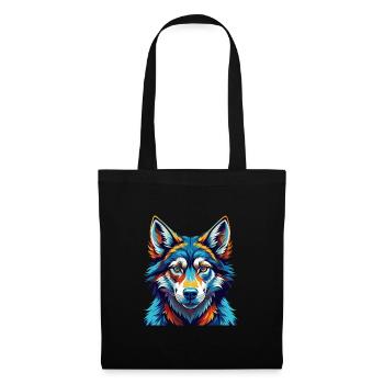 Chien-loup tchécoslovaque Race Dessin animé Kawaii - Sac en tissu - noir - Devant