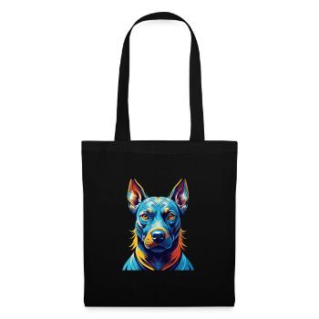 Blau Thai Ridgeback Hunderasse Karikatur Kawaii - Stoffbeutel - Schwarz - Vorne