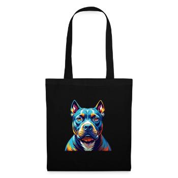 Pitbull Dog Breed Colorful Cartoon Kawaii - Tote Bag - black - Front
