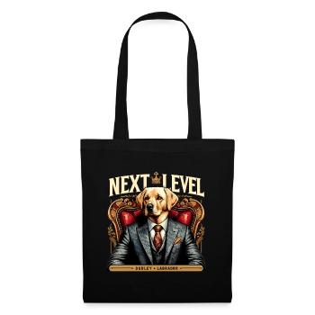 Dudley Labrador Anzug Next Level Hund Königssessel - Stoffbeutel - Schwarz - Vorne