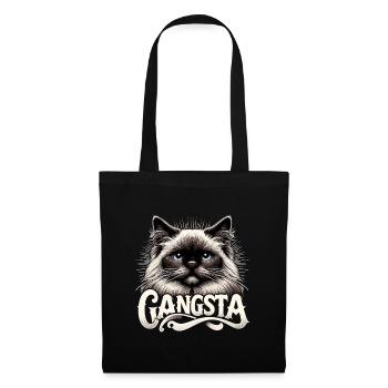 Heilige Birma Katze Birmakatze Gangsta Geschenk - Stoffbeutel - Schwarz - Vorne