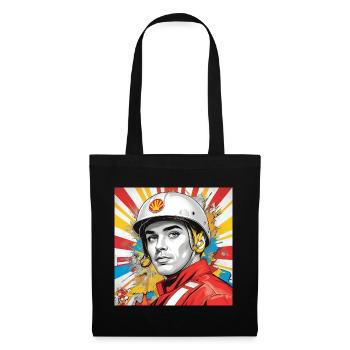 Portrait moderne de sauveteur audacieux - Sac en tissu - noir - Devant