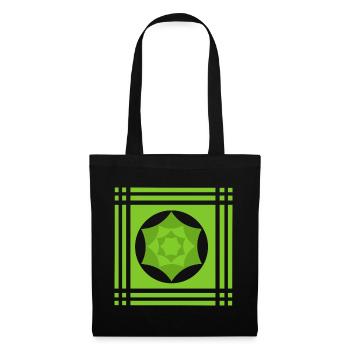 Geometric play of colours in green - Tote Bag - black - Front