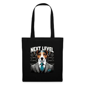 Jack Russell Terrier Anzug Next Level Geschenk - Stoffbeutel - Schwarz - Vorne