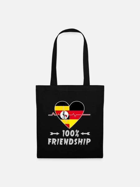 L'Ouganda et l'Allemagne : amitié à 100 % - Sac en tissu - noir
