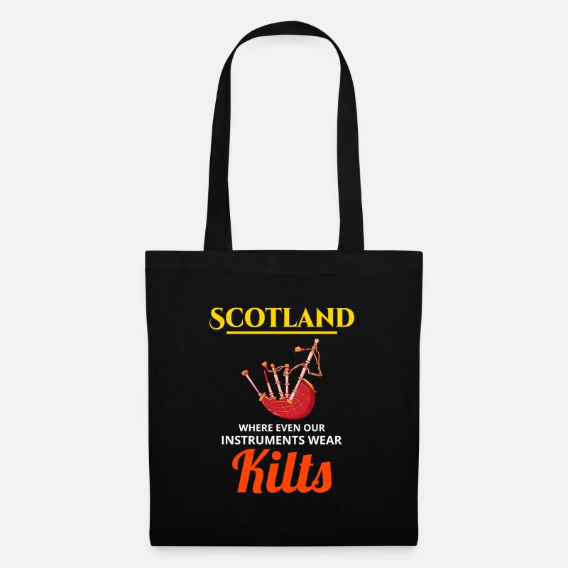 Dudelsackspieler Instrument Schottisch Schottland Kilts - Stoffbeutel - Schwarz