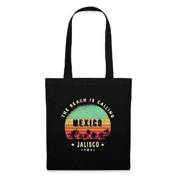 Motif du désert de cactus de Jalisco Mexico - Sac en tissu - noir - Devant
