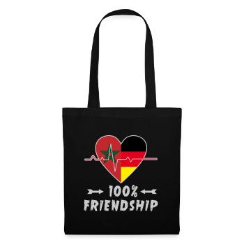 Morocco and Germany 100% friendship - Tote Bag - black - Front