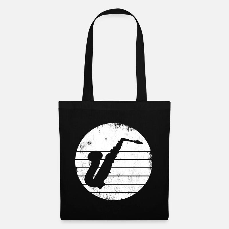 Saxophone Drawing - Tote Bag - black