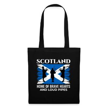 Bagpipe Player Instrument Scottish Scotland Flag - Tote Bag - black - Front
