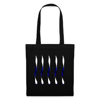 Silhouettes de Flammes Bleues - Sac en tissu - noir - Devant